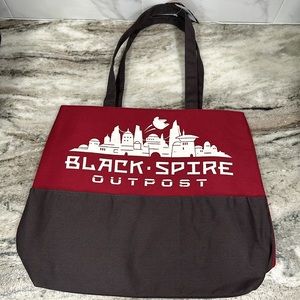 NWT Disney Parks Star Wars Galaxys Edge Black Spire Outpost Canvas Tote Bag